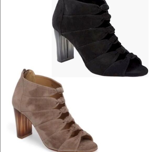 Vaneli Betsy Open Toe Suede Booties Made in Italy  BNWT - Picture 3 of 3